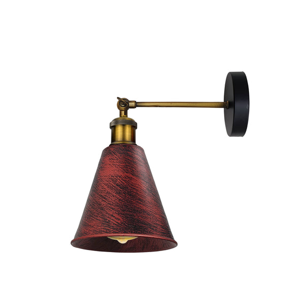 Messing keukenwandverlichting~1173 – Rustiek Rood / Met lamp