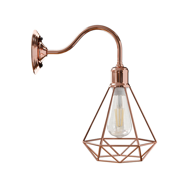 Vintage draadkooi wandlampen zwanenhals wandlamp ~5971 – Ja