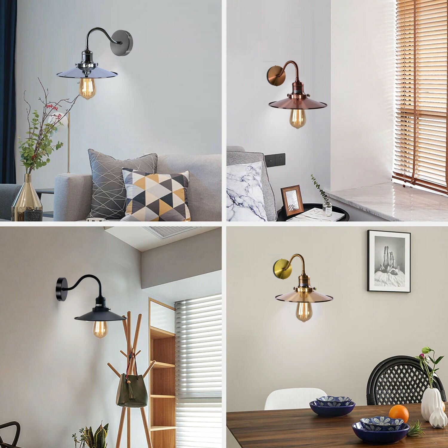 Wall lamp Wall sconce Wall light Flat ceiling light shade Lamp Shade Satin Nickel Lamp metal lamp shade wall sconce wall lights neck light picture lights for wall bathroom wall light lights for bedroom light shade lamp shade swan neck goose neck e27 wall lamp led light outdoor wall lights home decor light bathroom light fitting warm light bulb led bulb bedroom light shades vanity lights metal lampshade retro vintage industrial satin nickel wall sconce light flat lampshade