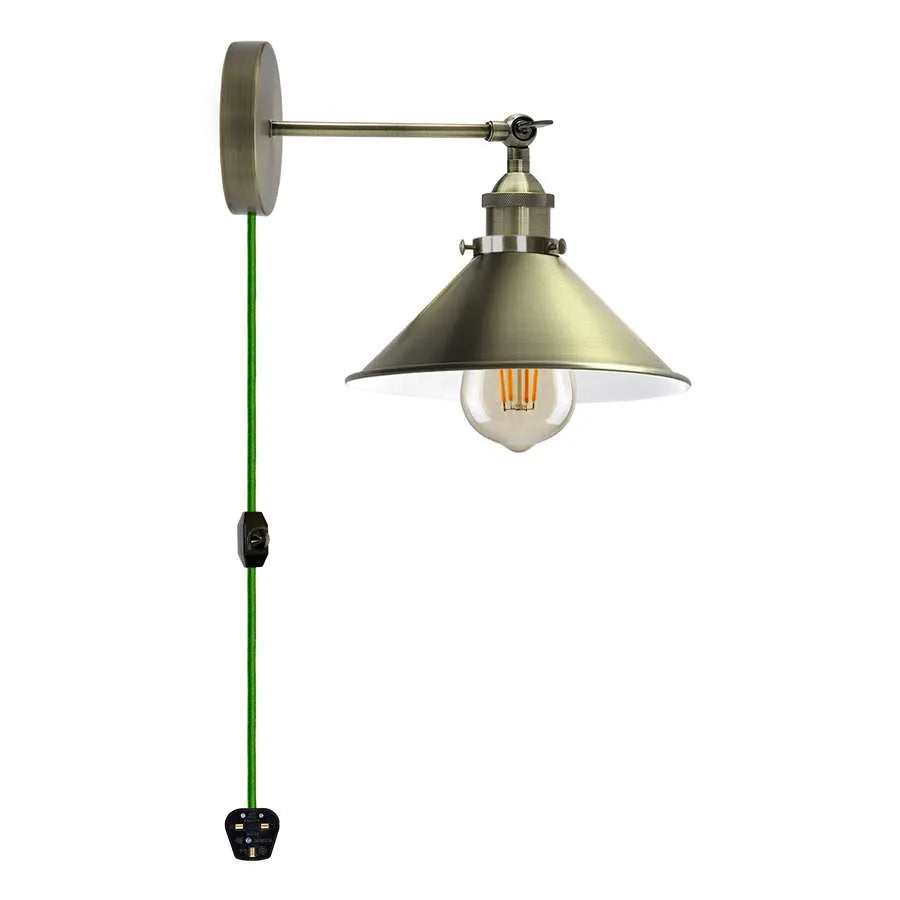 wall mount plug in lamp