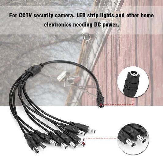 12V CCTV-voedingsadapter en 2/4/6/8-splitter 2A PSU-connector ~ 2365