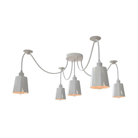 5-voudige Spider-hanglamp voor Britse woningen, minimalistisch wit~5086