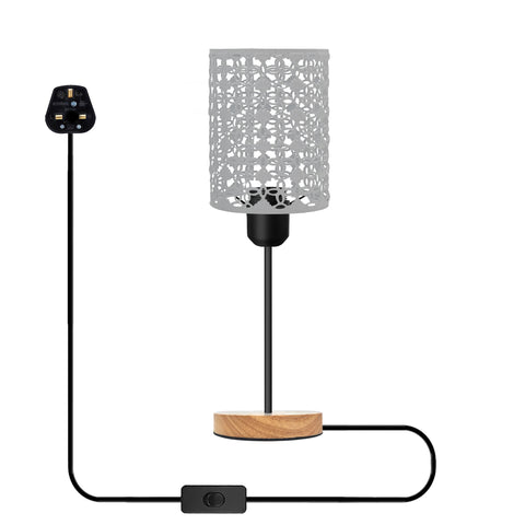 Tafellamp met zwarte kooi van metaal ~5307