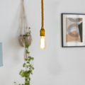 Hennep plafondlamp E27 hanglamp met touw ~4265