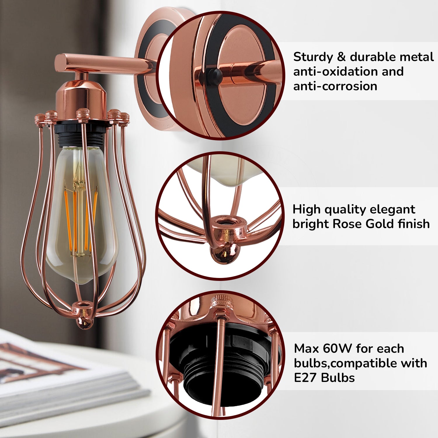 High Quality metal wire cage Downlight wall.JPG