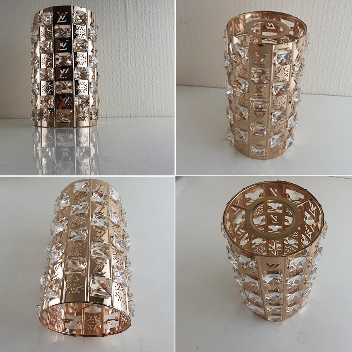 Modern Gold Ceiling Pendant Light Lamp Shade Crystal Droplet UK~1444 - LEDSone UK Ltd