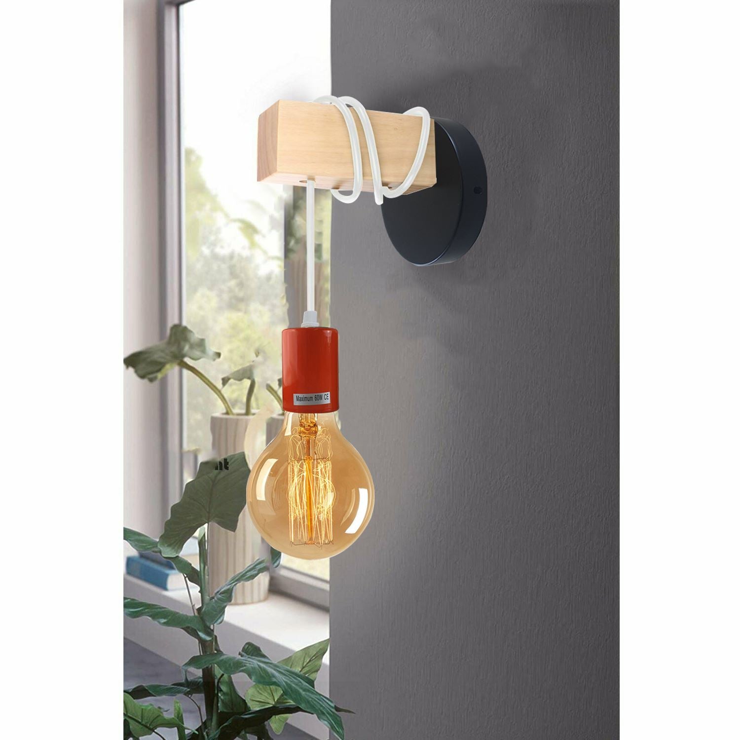 Small Wall Light Fixtures Industrial Farmhouse Hanging Wall Sconce Fixture~1241 - LEDSone UK Ltd