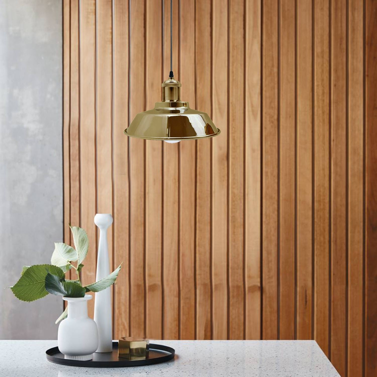 Vintage Modern Industrial Ceiling Lamp Shade Pendant Light Retro Loft French Gold~1320 - LEDSone UK Ltd