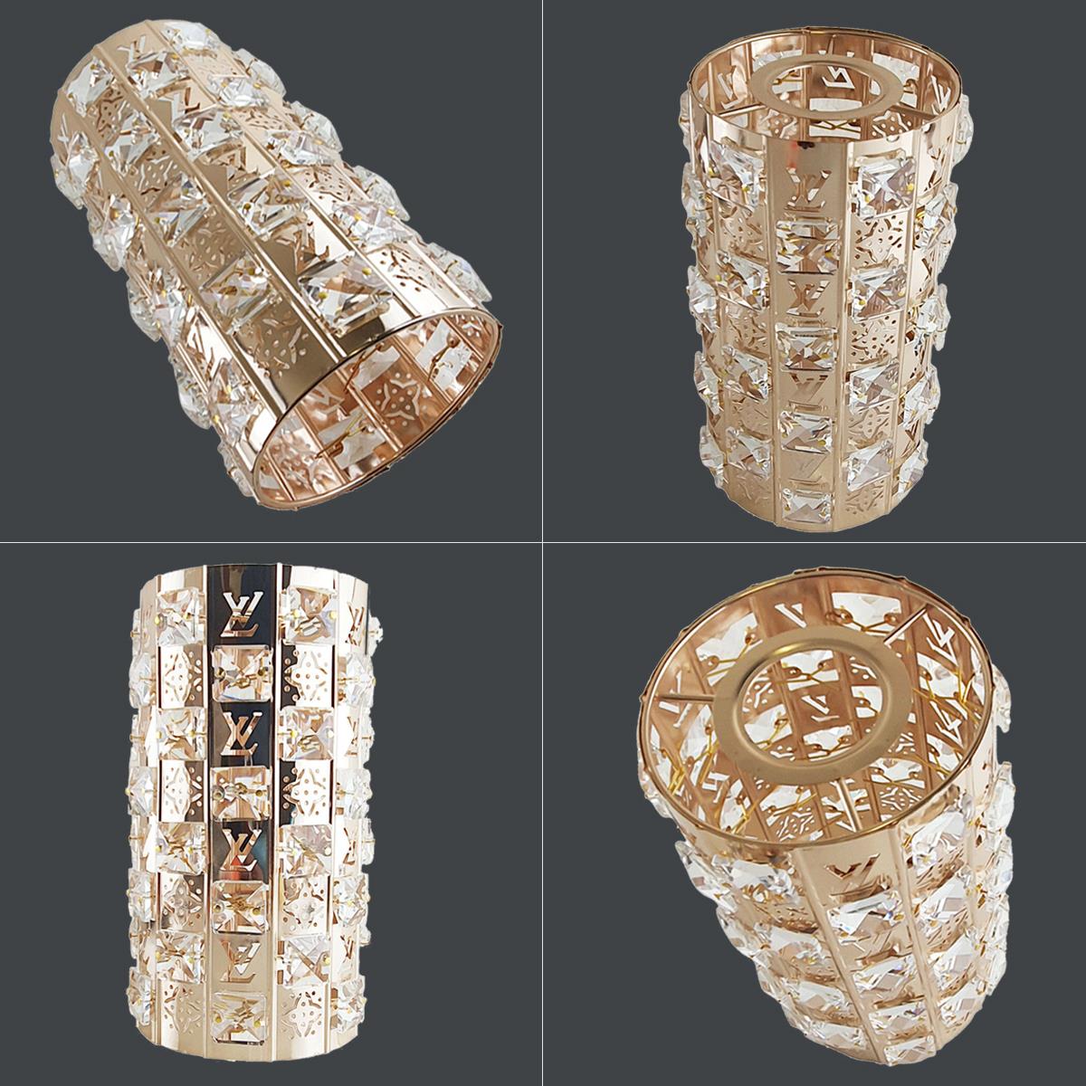 Modern Gold Ceiling Pendant Light Lamp Shade Crystal Droplet UK~1444 - LEDSone UK Ltd