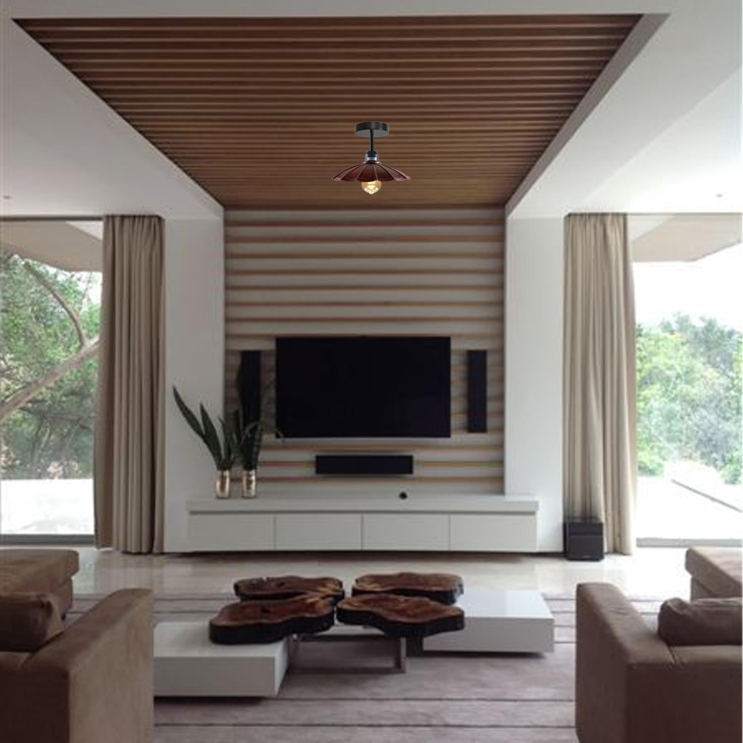 Modern Industrial Retro Metal Light Shades Ceiling Pendant Lampshade