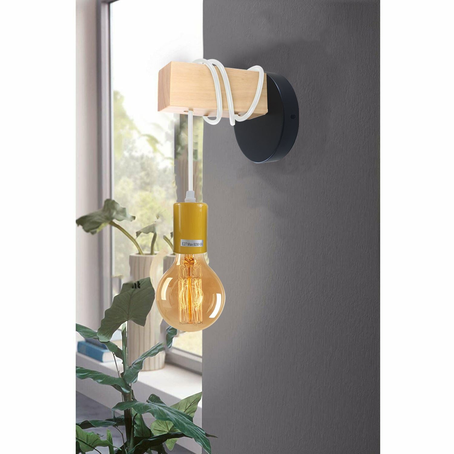 Small Wall Light Fixtures Industrial Farmhouse Hanging Wall Sconce Fixture~1241 - LEDSone UK Ltd