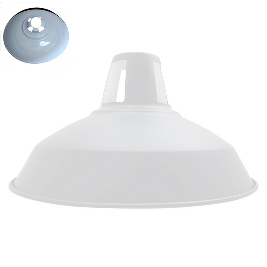 Industriële stijl schuurlamp met sleuf, metalen witte plafondlampkap ~1078 