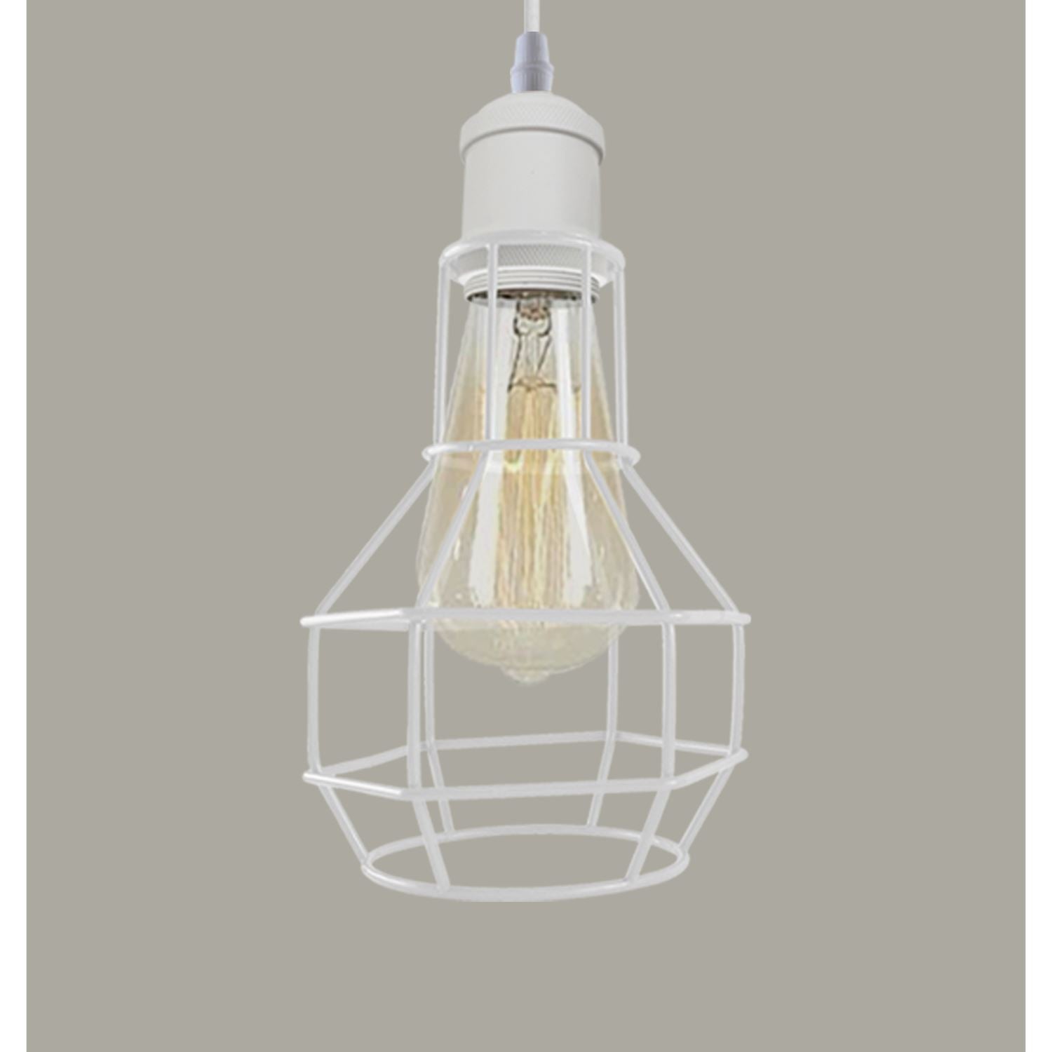 Modern Loft Vintage Industrial Retro Wire Cage Shade Pendant Light