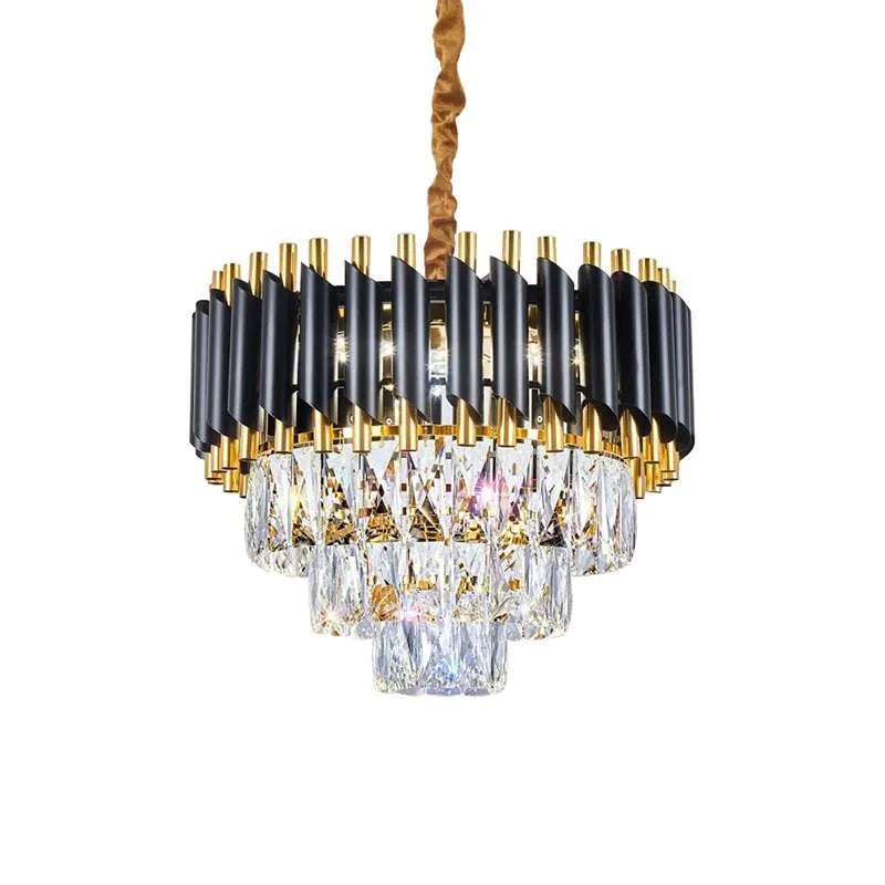 modern black crystal chandelier