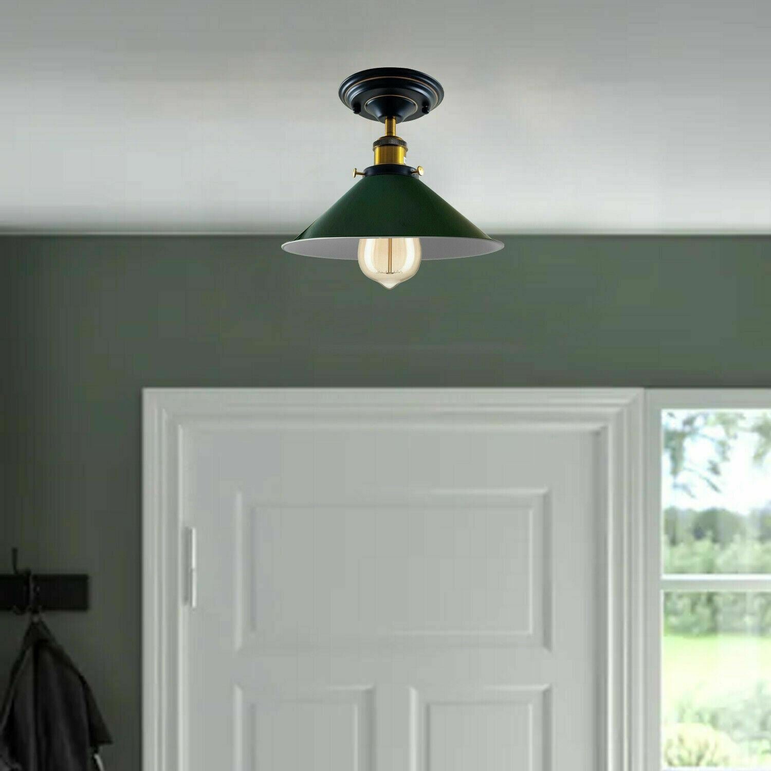 Green Overhead Light E27 Indoor Lighting Shade