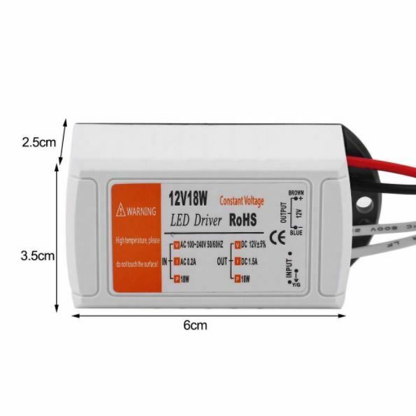 18W Compact LED Driver AC 230V to DC12V 1.5 Amp Power Supply Transformer~3280 - LEDSone UK Ltd