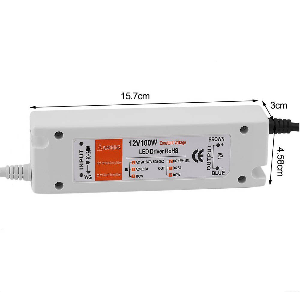 100W LED Driver AC 230V to DC12V Power Supply
