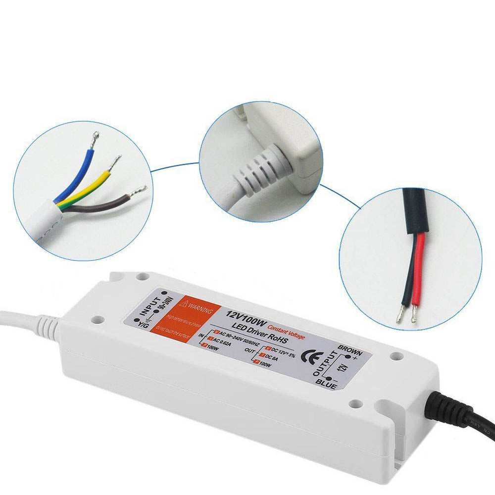 100W Compact LED Driver DC12V Transformer