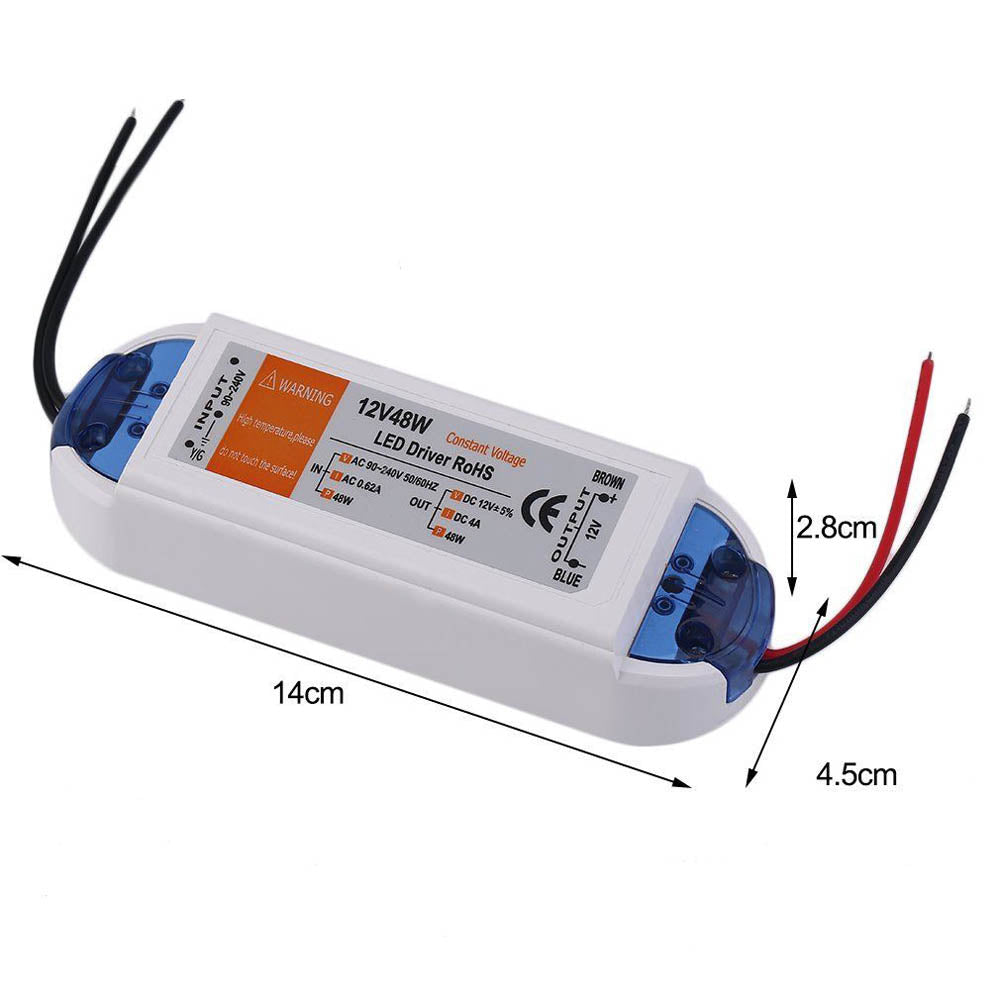Dimension Details of DC 12V LED Driver