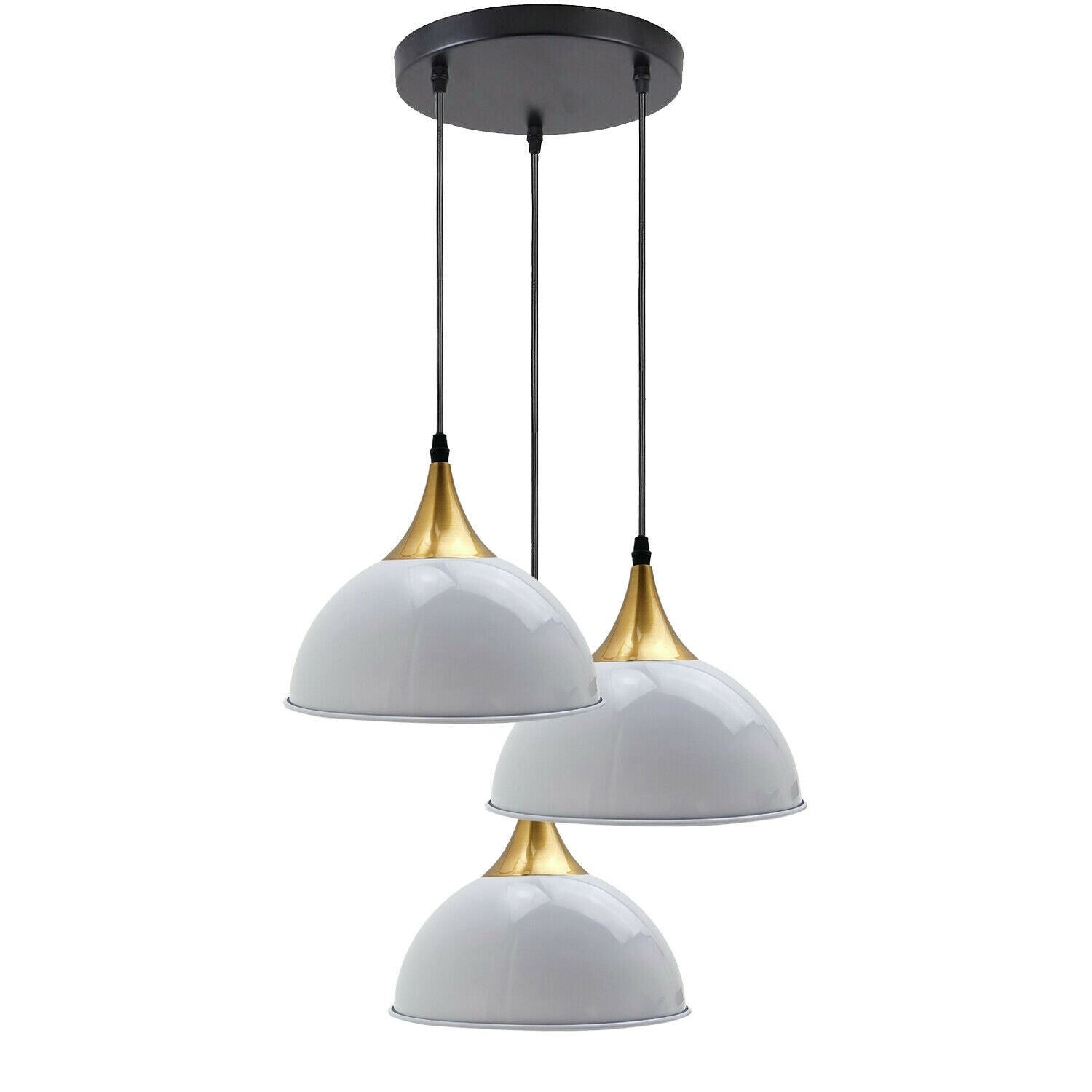 Gold and white Pendant Light 3 - Light 
