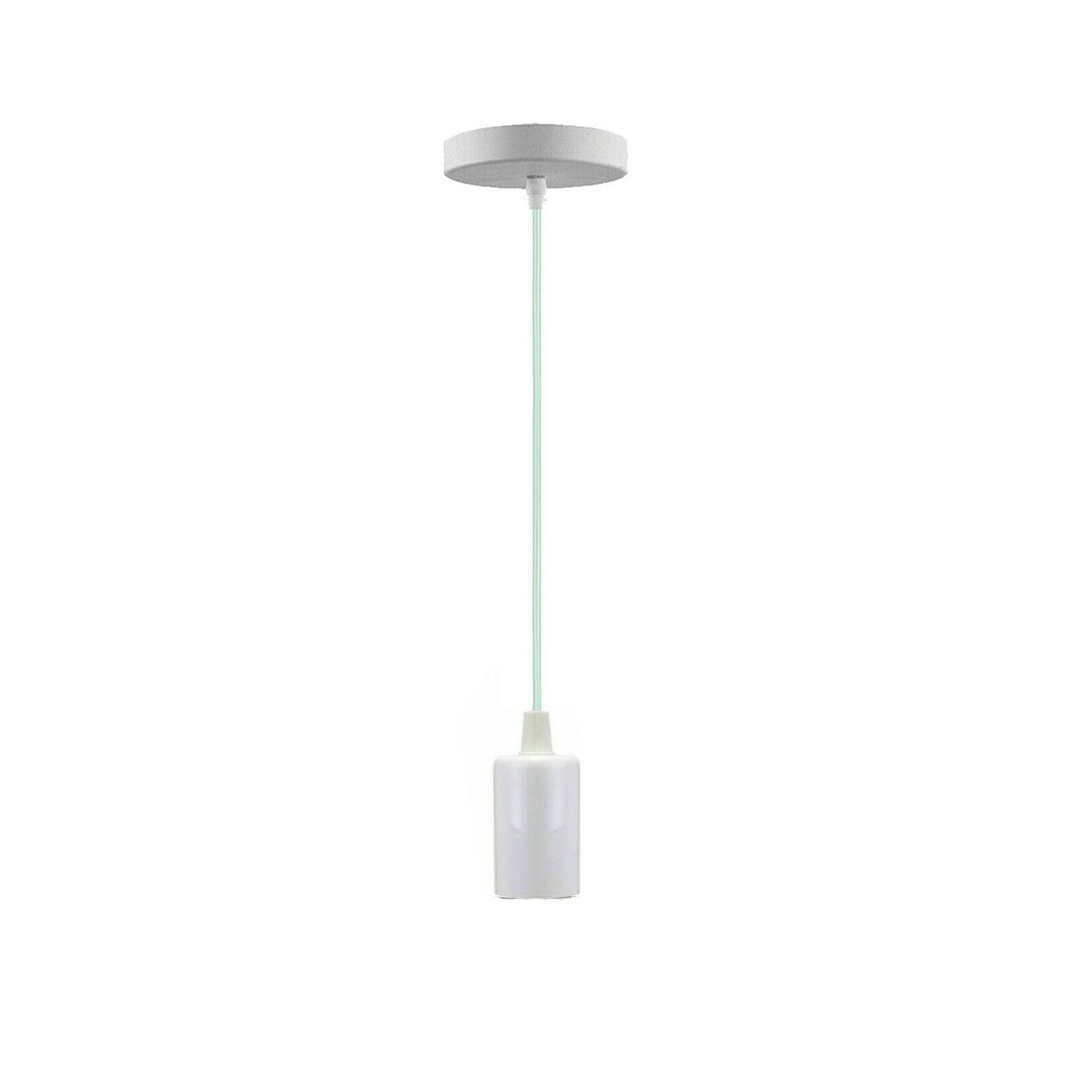 Vintage E27 Fitting Suspension Light Base Green Brass Lamp Holder Ceiling Pendant Lights~3638 - LEDSone UK Ltd