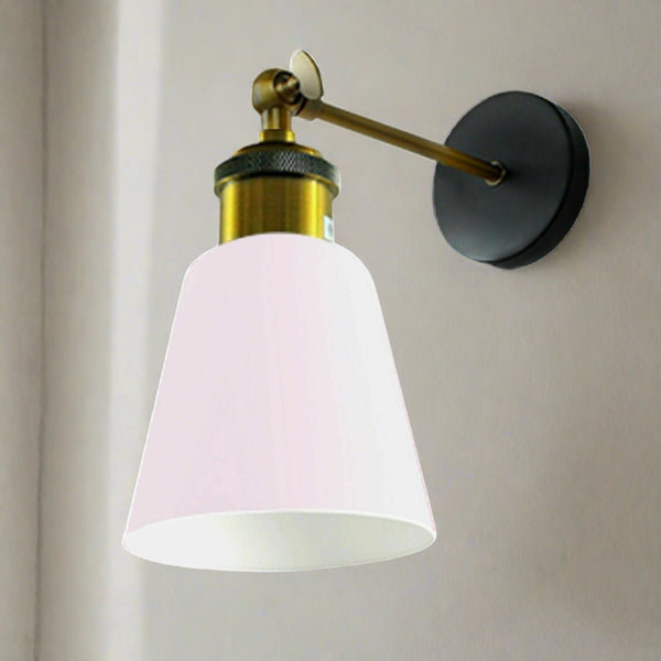 Industriële vintage moderne enkele witte wandlamp~3733 – Nee