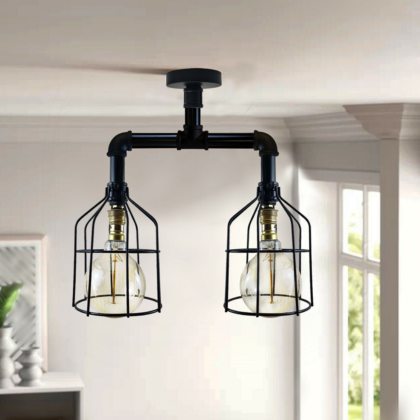 Industrial B22 Vintage Ceiling Light