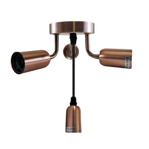 Vintage kooi plafondlamp, industriële metalen plafondlamp met 4 lampen, 3664