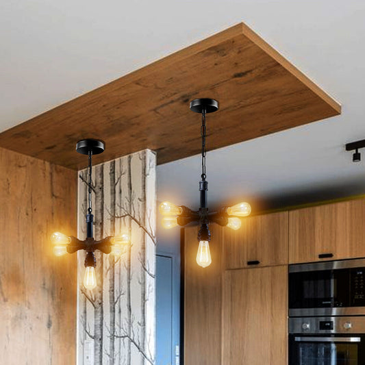 Industrial Vintage Steam Punk 5 Way Over Pendant Indoor Ceiling Hanging Light Modern~3710 - LEDSone UK Ltd