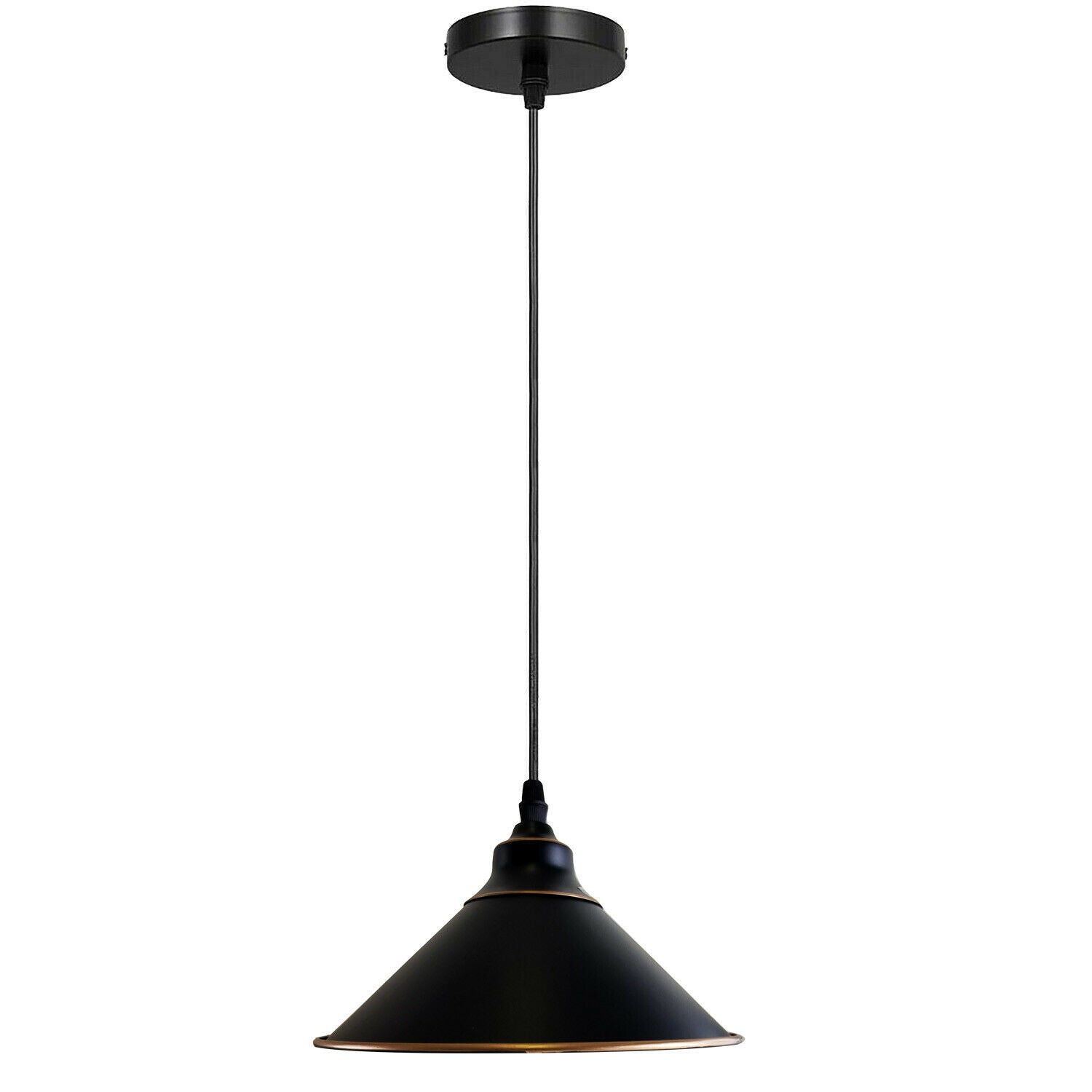 Industrial Vintage Ratio single head Round Black cone Ceiling Pendent lights 