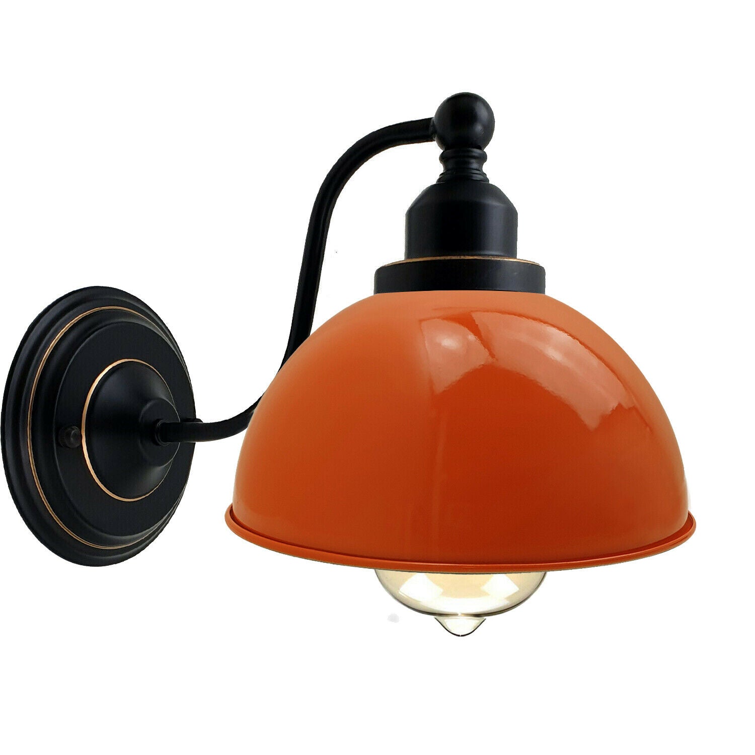 industrial vintage retro orange wall sconces e27 uk holders