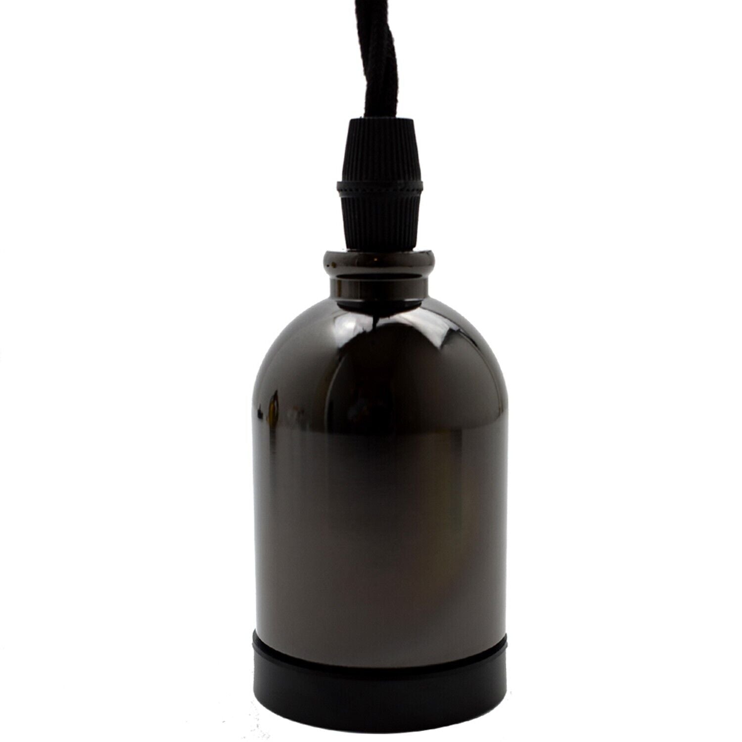 Modern Pendant Light Fabric Wire Black Ceiling Rose E27 Suspension Light Lamp Holder~3683 - LEDSone UK Ltd