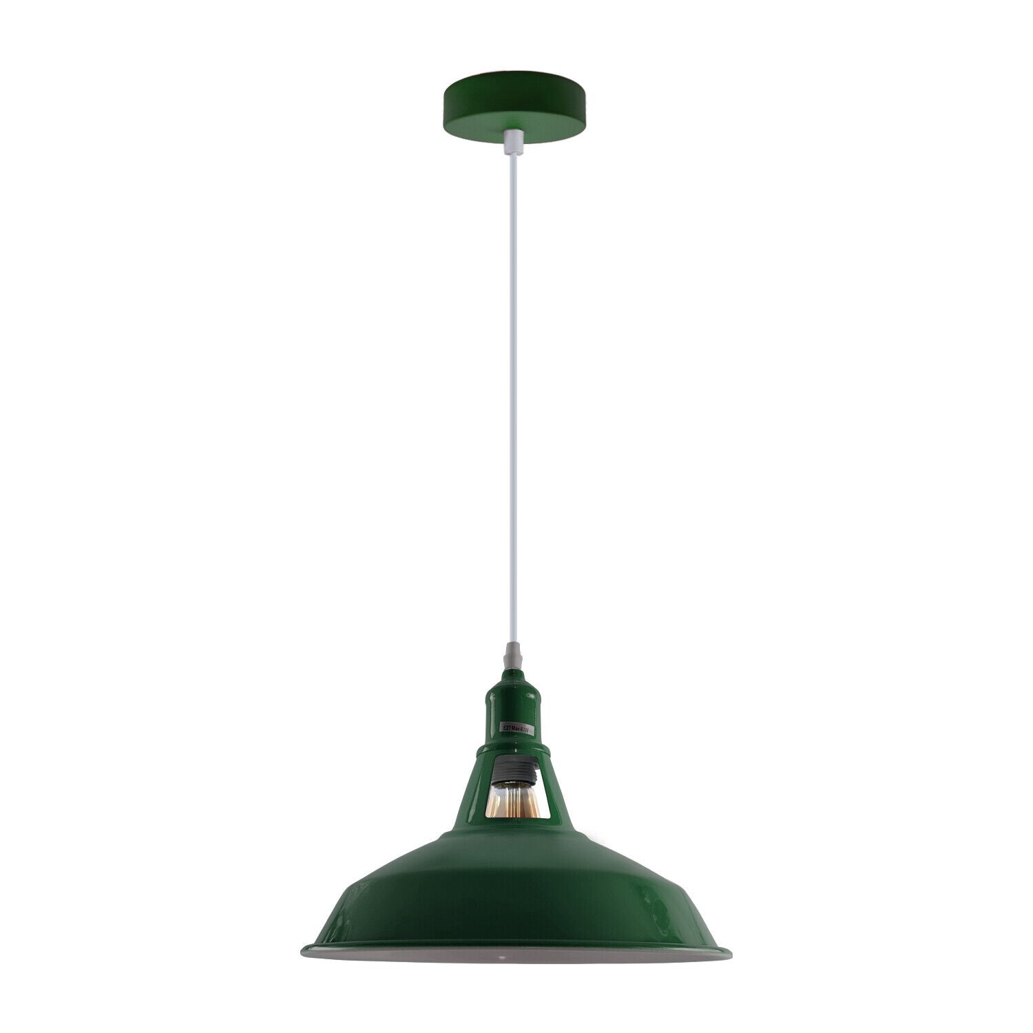Industrial Vintage Modern Metal Retro  E27 Ceiling Green Barn Slotted Pendant Shade~3739 - LEDSone UK Ltd