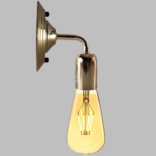 Industrial Vintage Retro Polished Sconce French Gold Wall Light Lamp~3787 - LEDSone UK Ltd