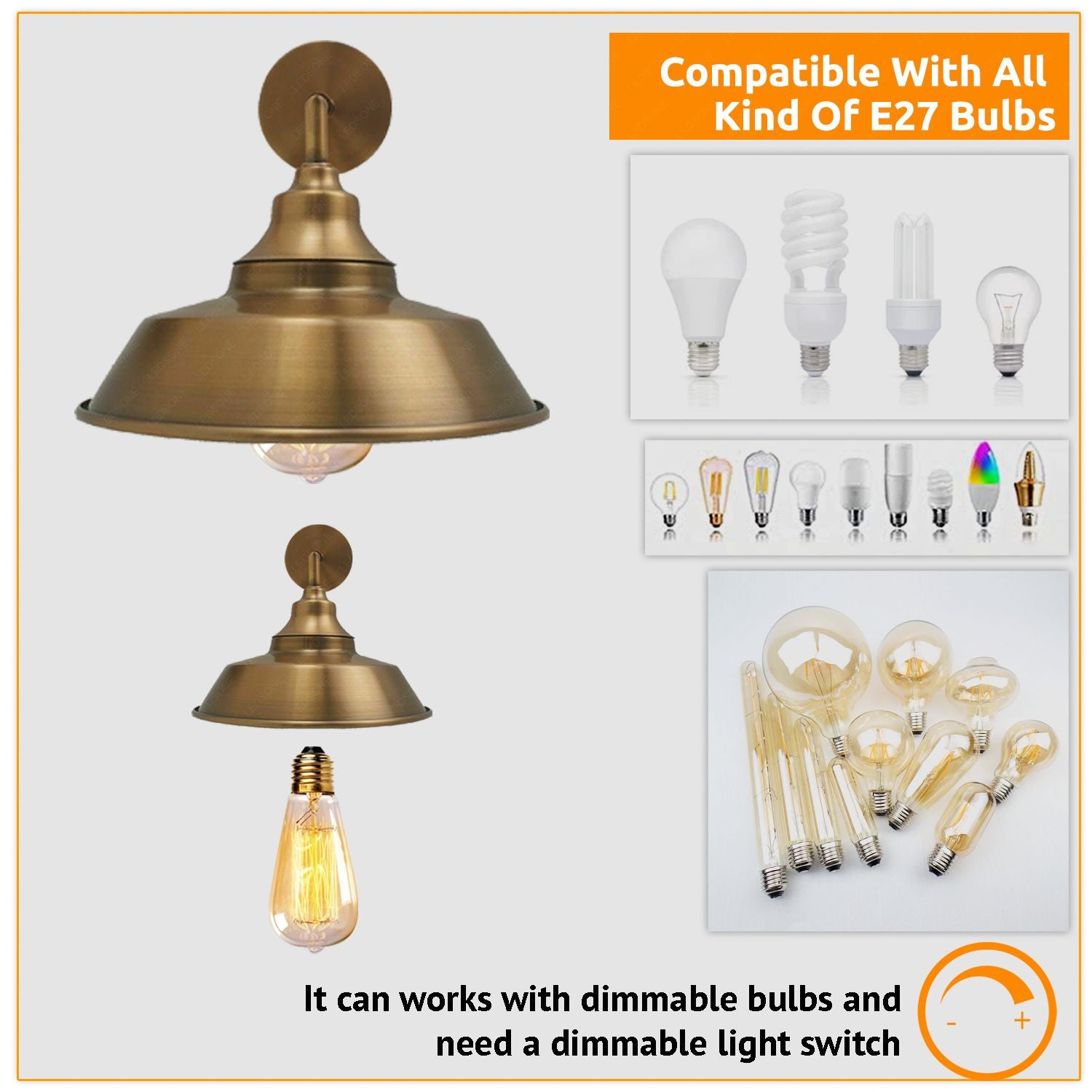 Vintage Retro Wall Lamp Indoor E27 Edison  Industrial Lighting Sconces Lights for Kitchen Bar Living Room Cafe Wall Light