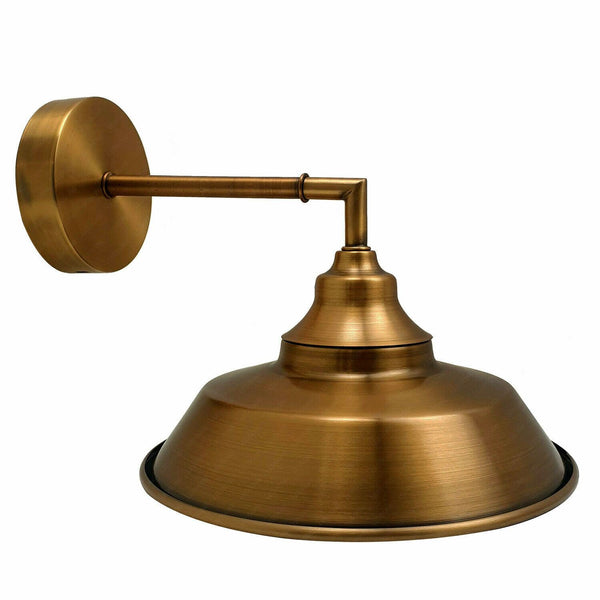 Industriële vintage retro wandlamp voor binnen E27 Edison satijnnikkel wandlampen~3811 – Nee / Geel messing