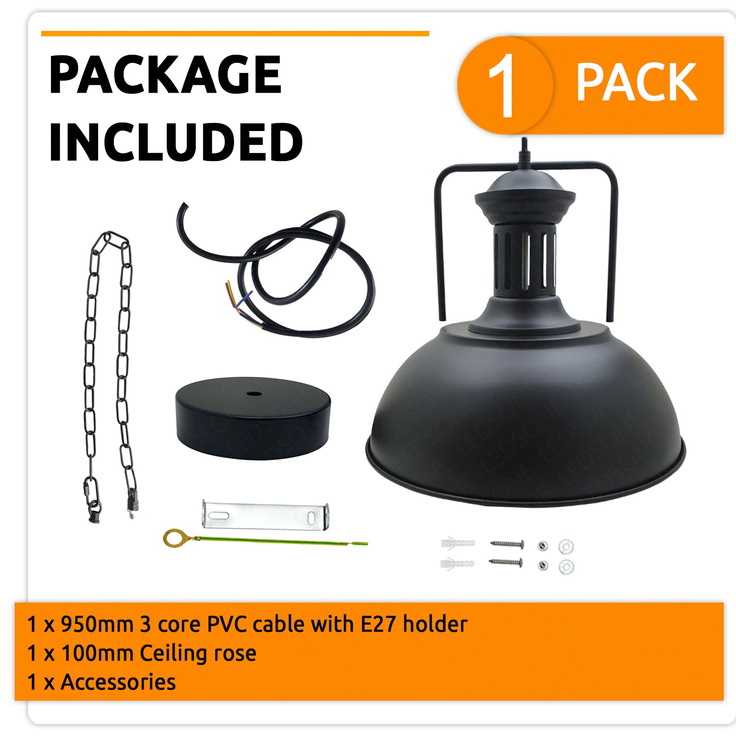 modern matt black chain light fixture