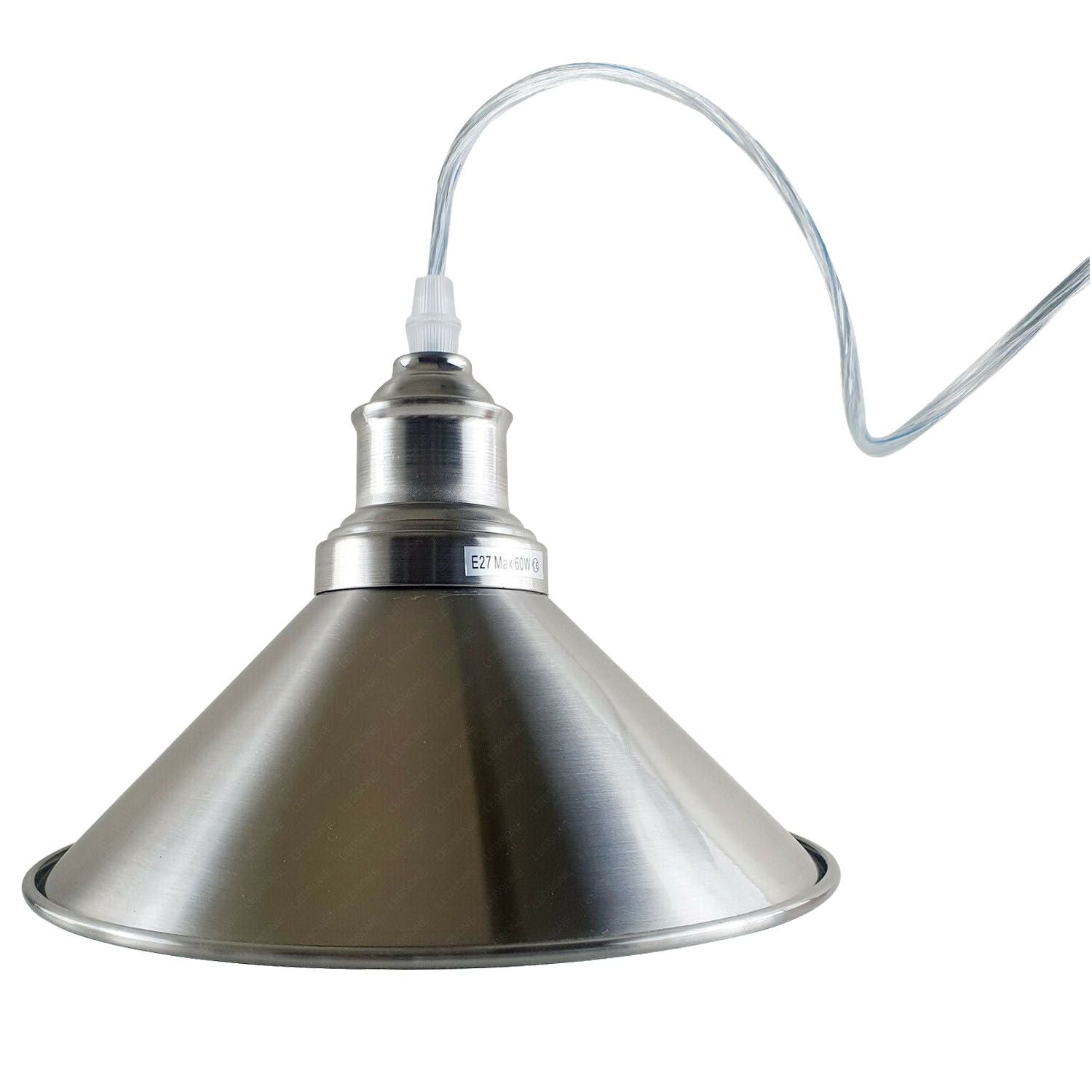 Vintage Pendant Ceiling Lighting Fixture with Metal cone Lampshade, E27, Hanging Lights, Ceiling Lamps for Kitchen, Hallway, Lantern, Dining Room, Bedroom, restaurant