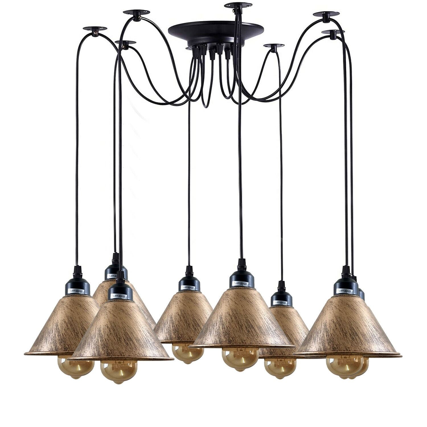 Industrial Retro Modern 8Way Vintage Loft Spider Ceiling Pendant Light~1131 - LEDSone UK Ltd