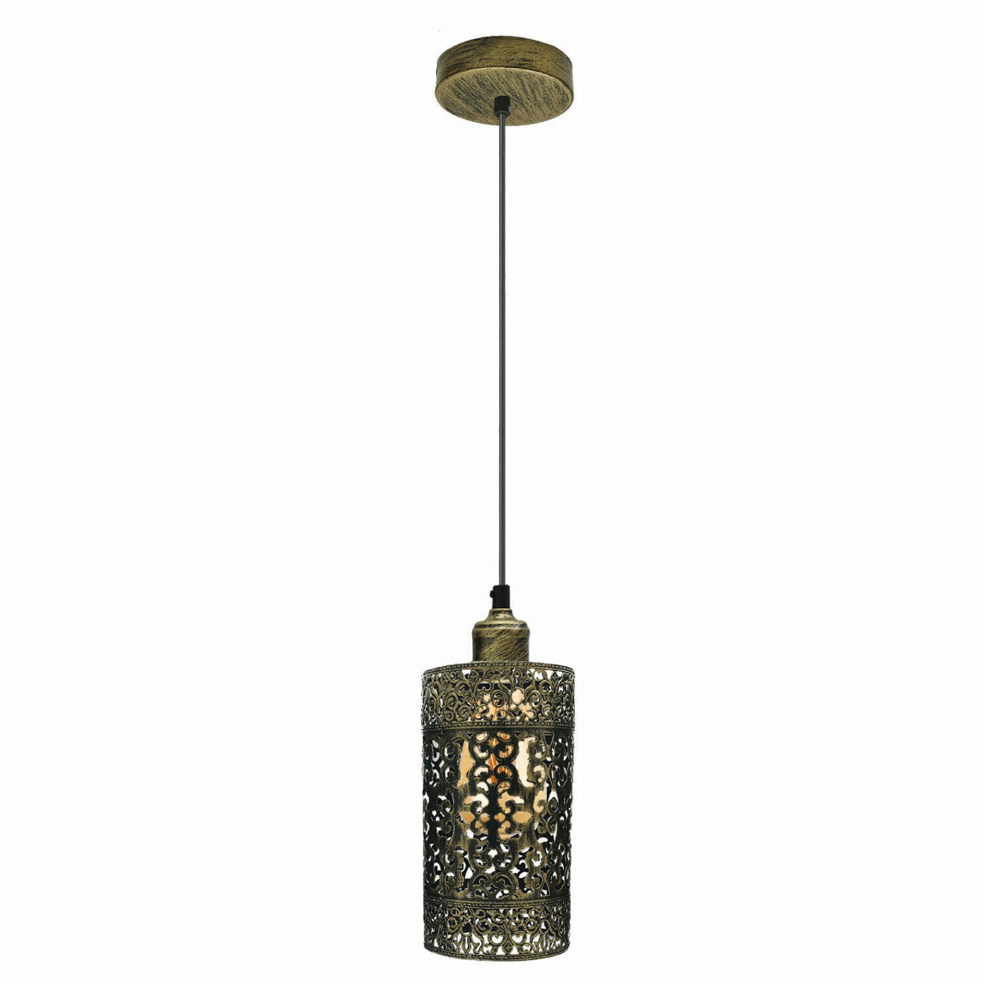 Industrial Pendant Lighting, Adjustable E27 Metal Cage Hanging Light Fixtures for Kitchen Island Dining Room Hallway Entryway Bar. 