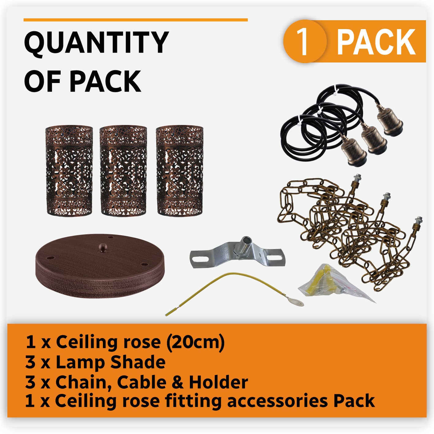 pendant light 3-way Round ceiling base brushed finished Metal Ceiling Lamp Shade Pendant E27 lamp base for Home Living room Office Kitchen Restaurant