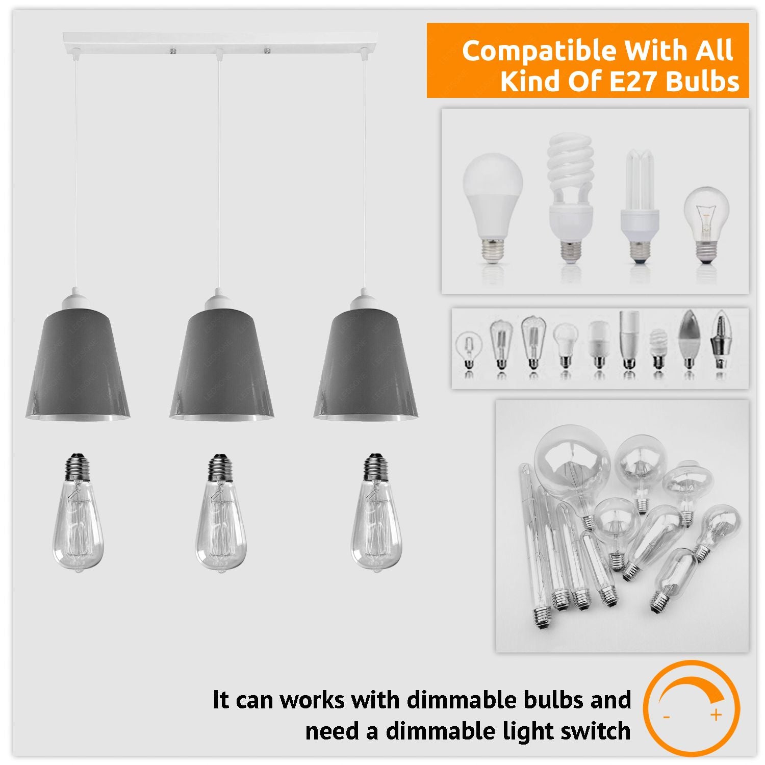 Teal 3-Bulb Pendant Fixture