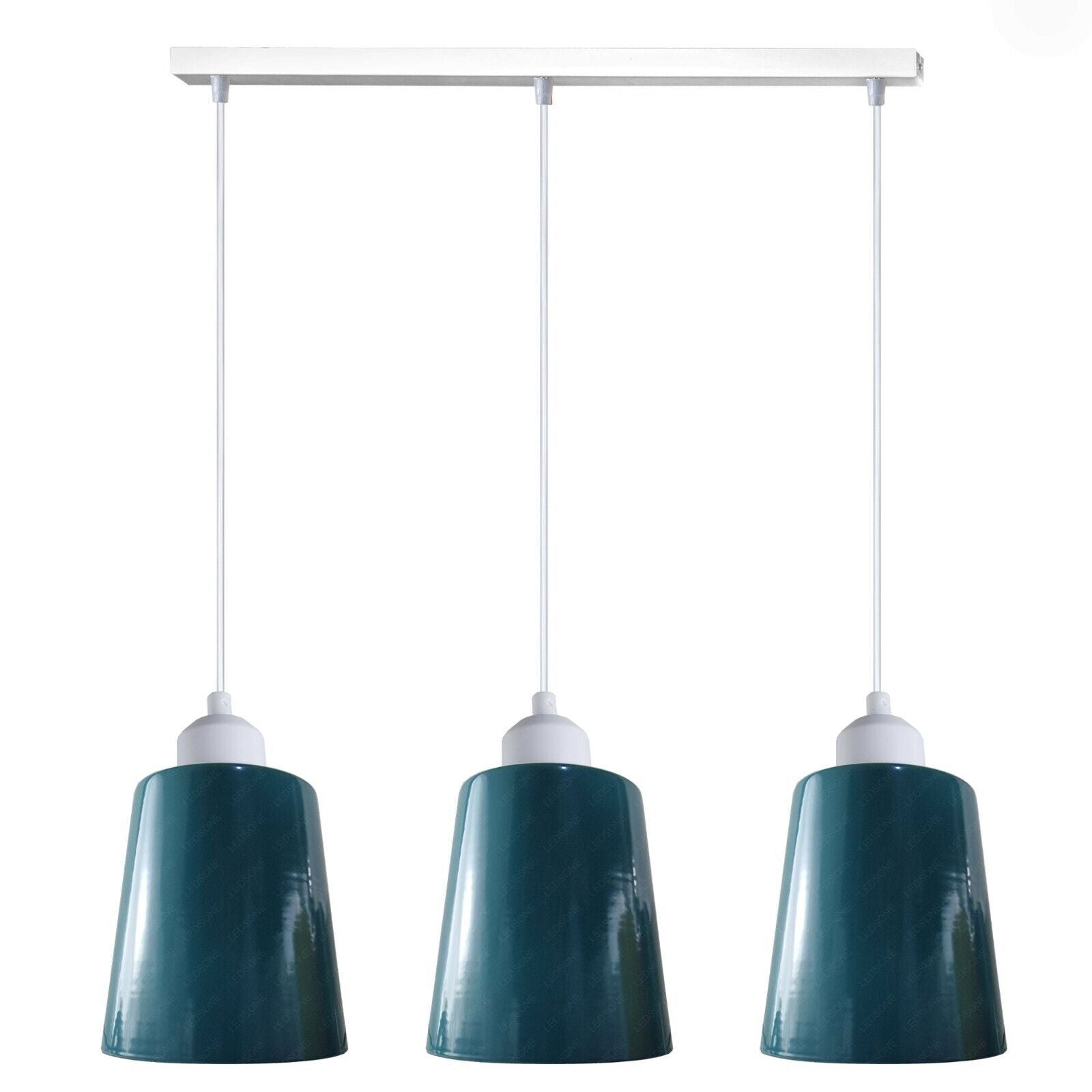 Teal Industrial Pendant Light