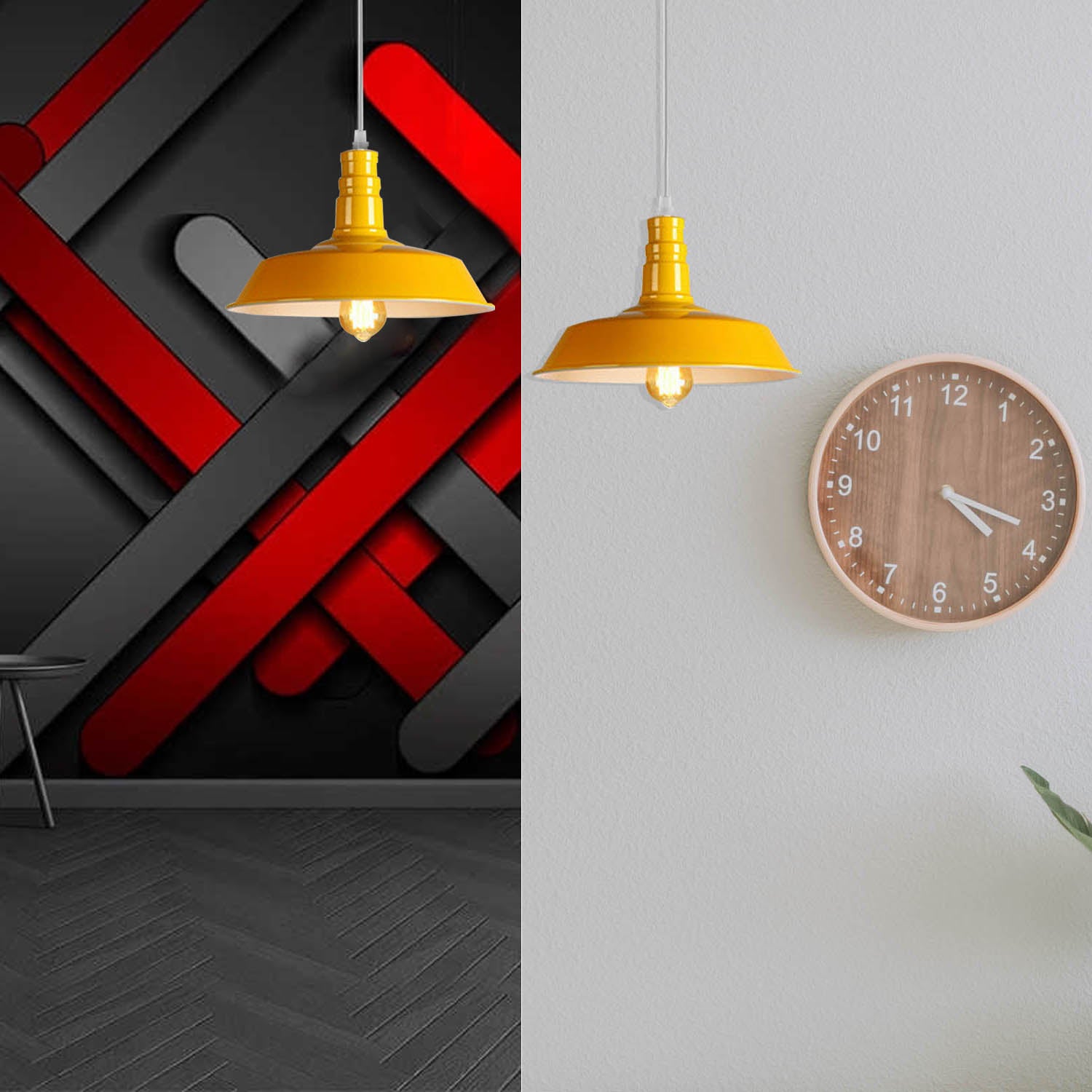 Hanging pendant Ceiling Lamp, Metal Light Shade Lighting UK E27 Edison base Decorate Height Adjustable Pendant Light for Bar, Restaurant , Home 