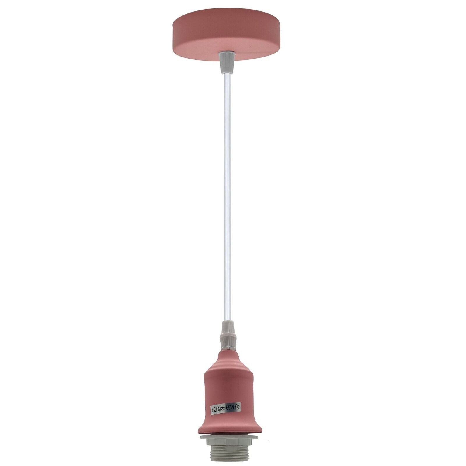E27 Pendant Holder Ceiling Light Fitting Vintage Industrial Pink