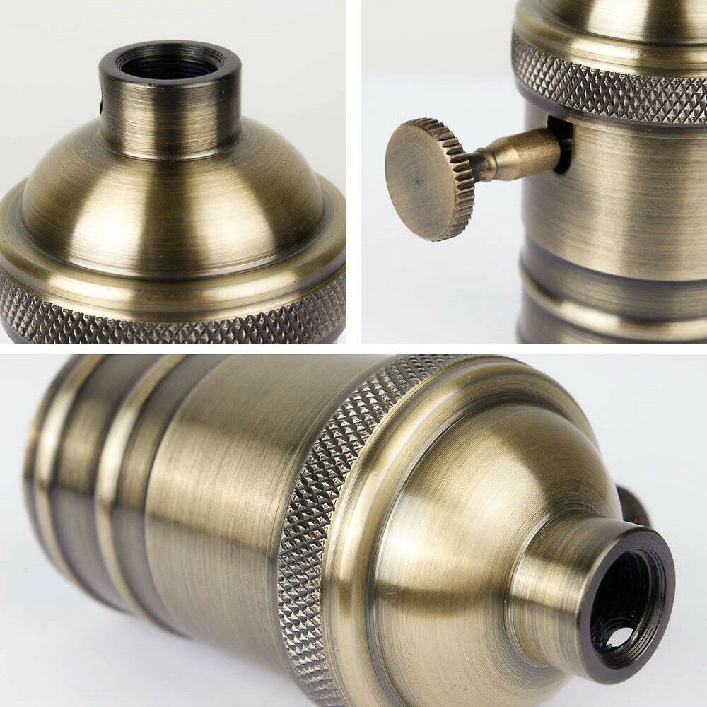 E27 Screw Vintage Switch Bulb Holder Industrial Antique Retro Edison Lamp Light~3415 - LEDSone UK Ltd