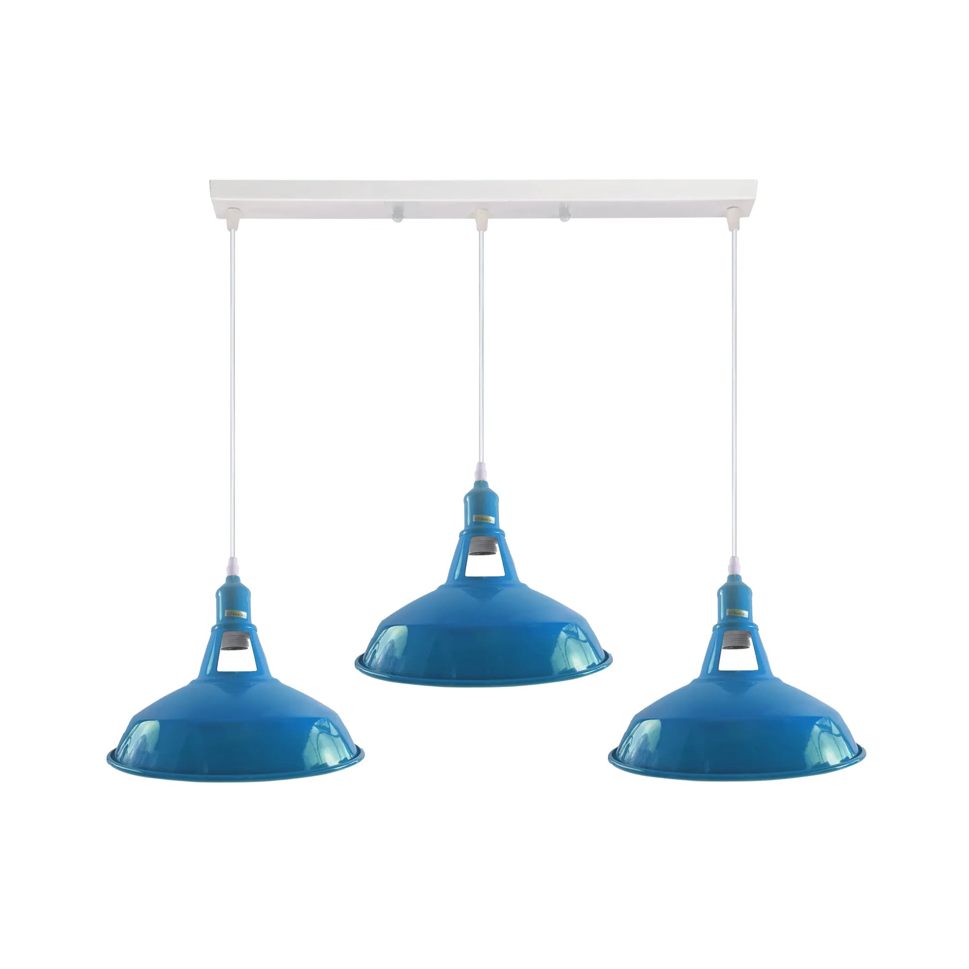 3 Way Ceiling Barn Slotted E27 Metal Pendent Light Fixture 