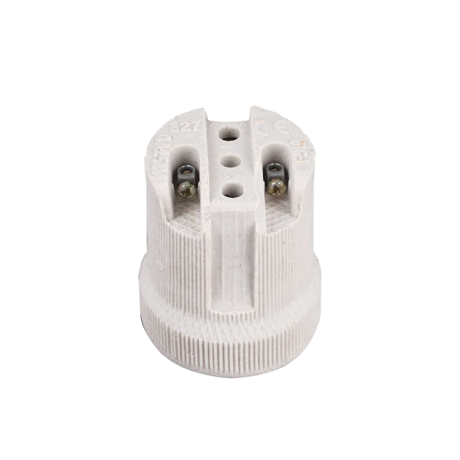 6 Pack E27 Bulb Holder Edison Screw White Ceramic Porcelain Lamp holder For Table Lamp E27 60W Plain Lamp holder Socket UK.