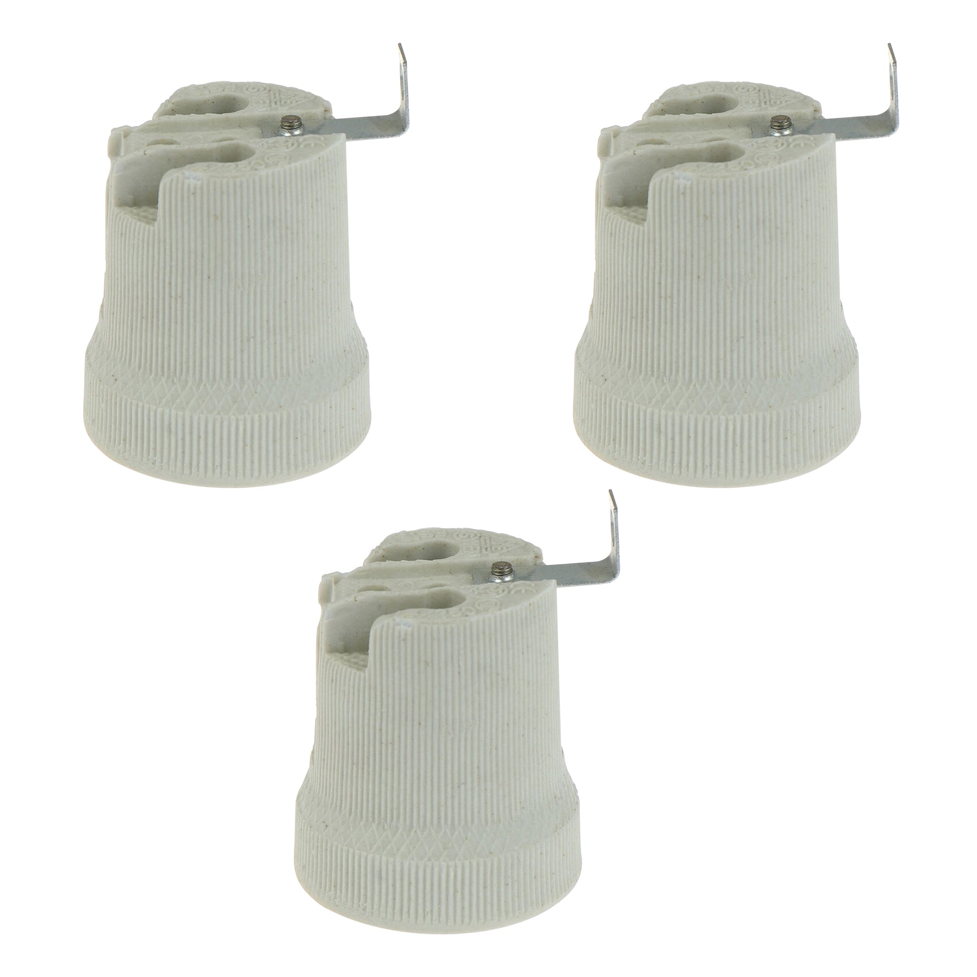 3 pack Edison Screw E27 Ceramic Socket
