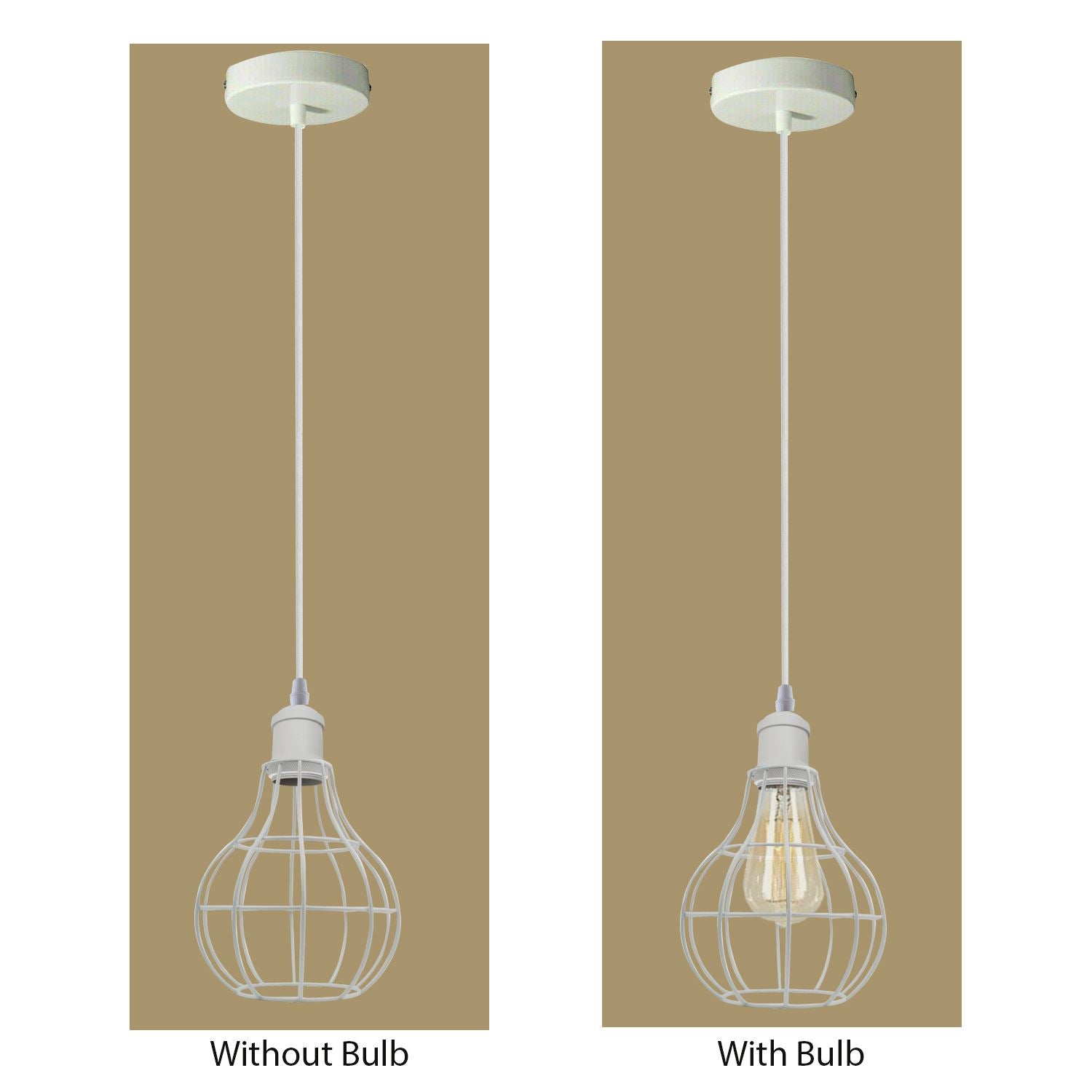 Modern Loft Vintage Industrial Retro Wire Cage Shade Pendant Light